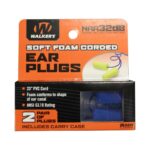 WALKERS | 2 PAIRS BLUE CORDED FOAM PLUG WITH PLASTIC CASE