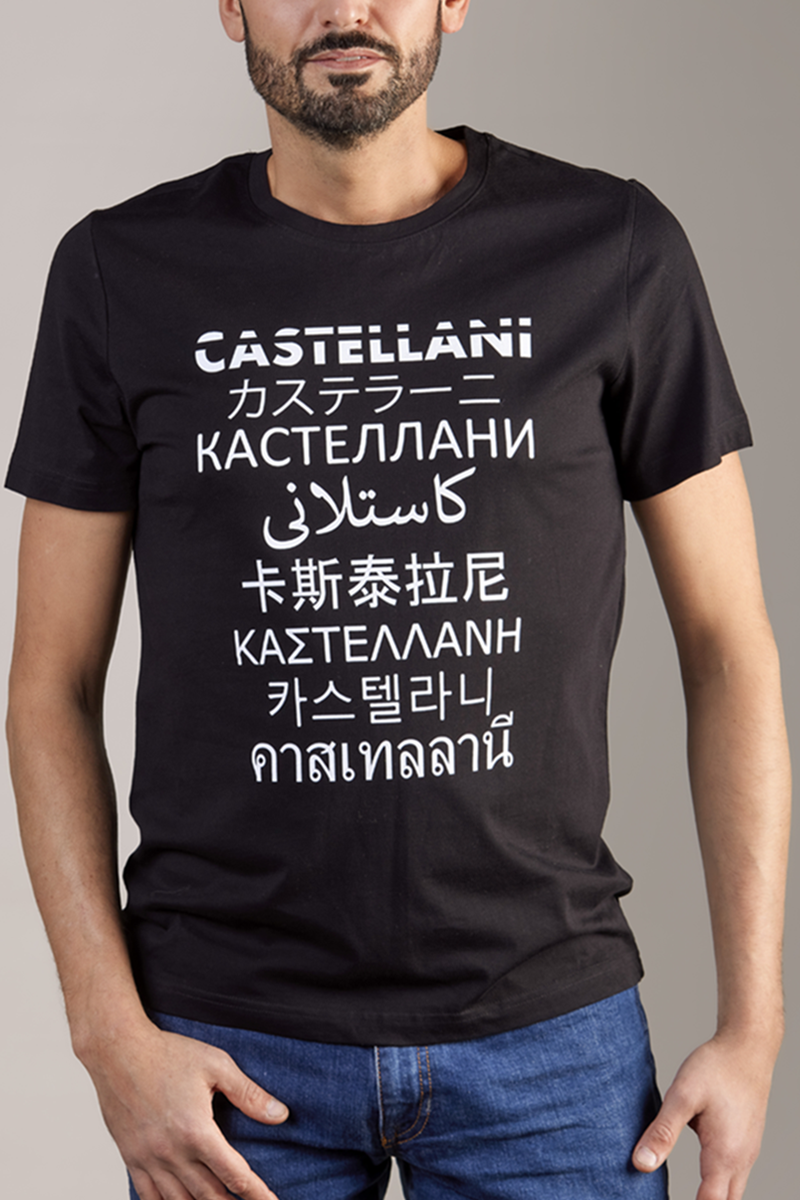 CASTELLANI | 131 LANGUAGE T-SHIRT ブラック