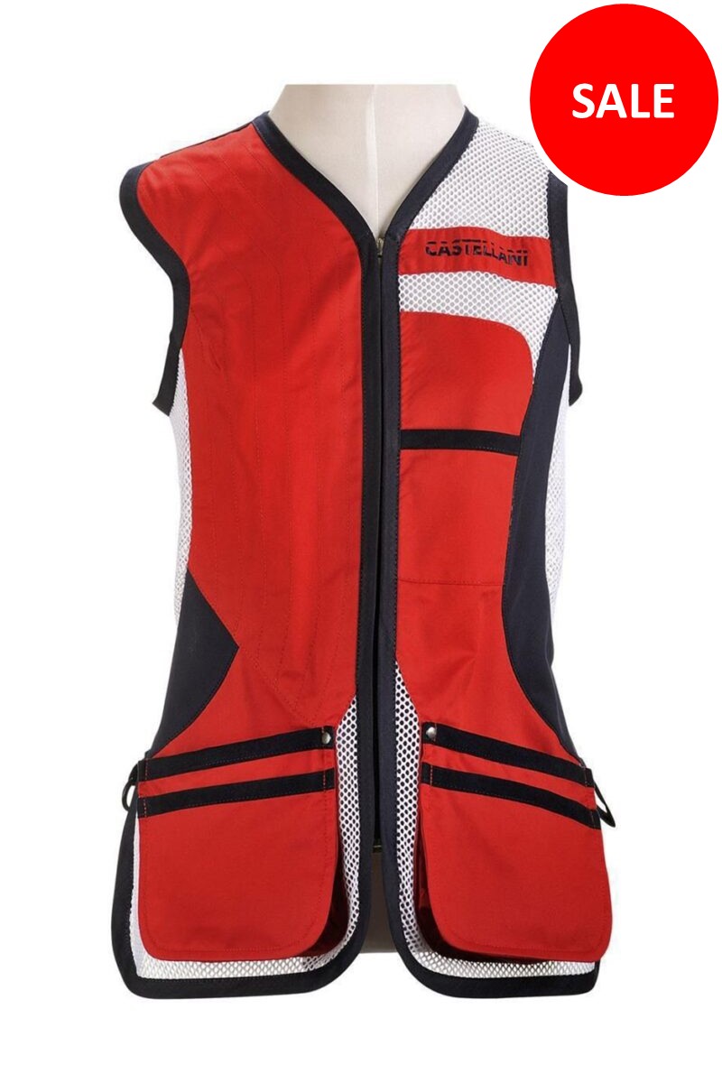 CASTELLANI | 025_DXTE WOMENS RIO MESH VEST ホワイト/レッド/ネイビー 