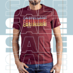 CASTELLANI | 132 REPEAT LOGO T-SHIRT ワイン レッド