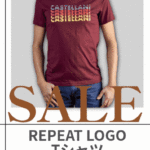 CASTELLANI | 132 REPEAT LOGO T-SHIRT ワイン レッド